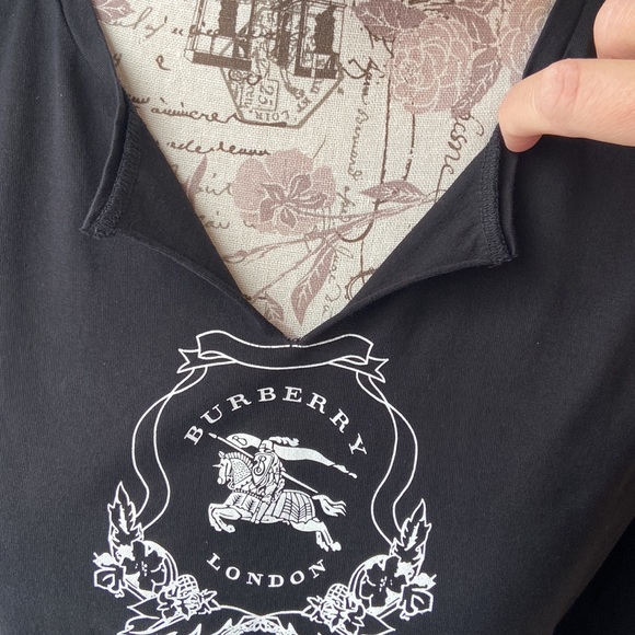 Burberry Long Sleeve Black Logo Shirt - Picture 3 of 12